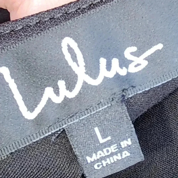 NWT! Lulus Take Me to Brunch Navy Blue Lace Overlay Shift Dress Size L - Picture 9 of 10